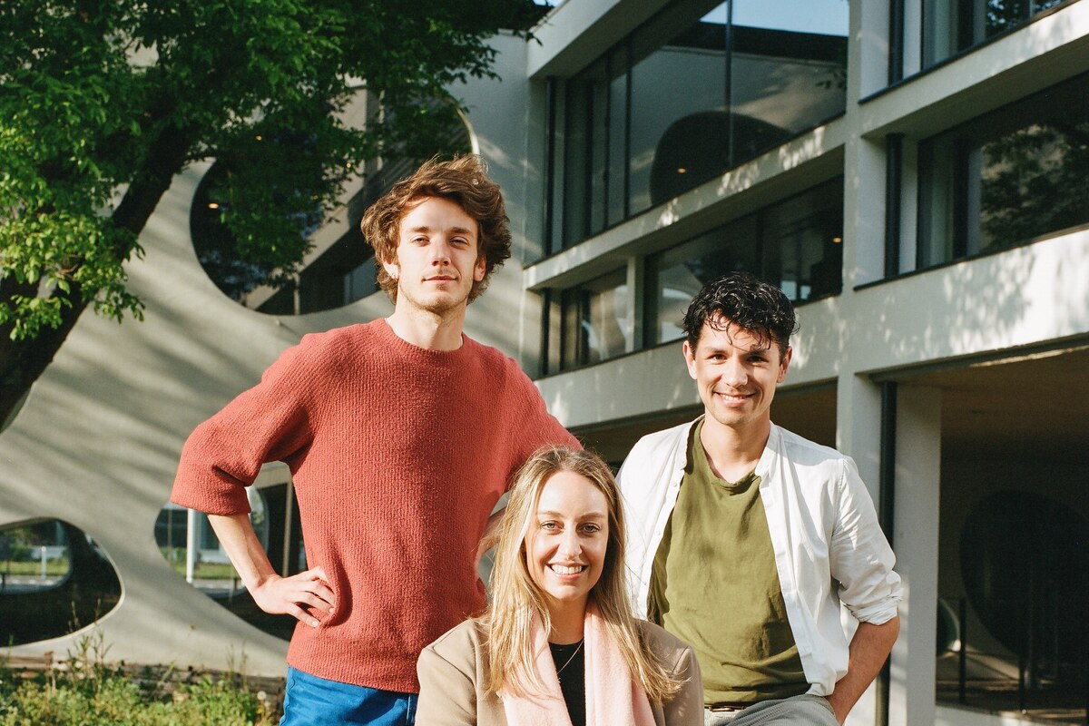Isaak Duerinck, Danny de Jong en Katrien Eerdekens, oprichters van het Antwerp Queer Choir